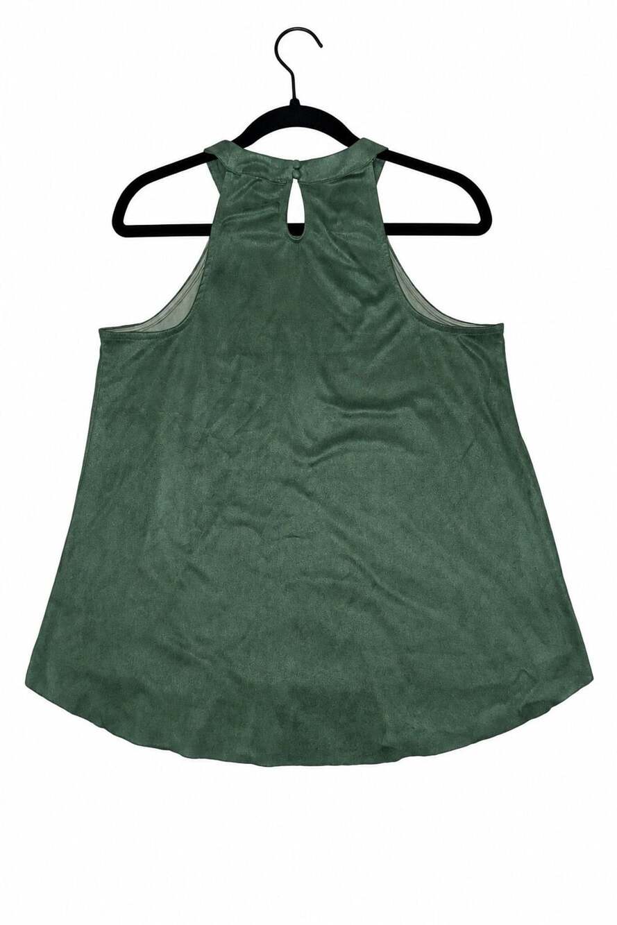 Altar'd State Suede Halter Top Green